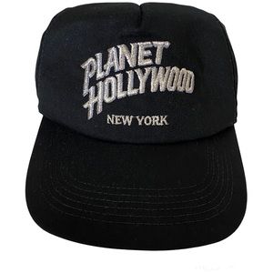Vintage Early 90’s Planet Hollywood New York Black Baseball Hat Original
